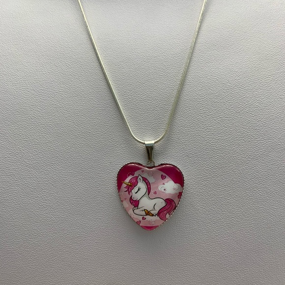 Unicorn Heart Necklace - Picture 2 of 2